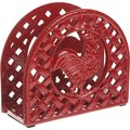 Home Basics Cast Iron Rooster Napkin Holder, Red NH44174